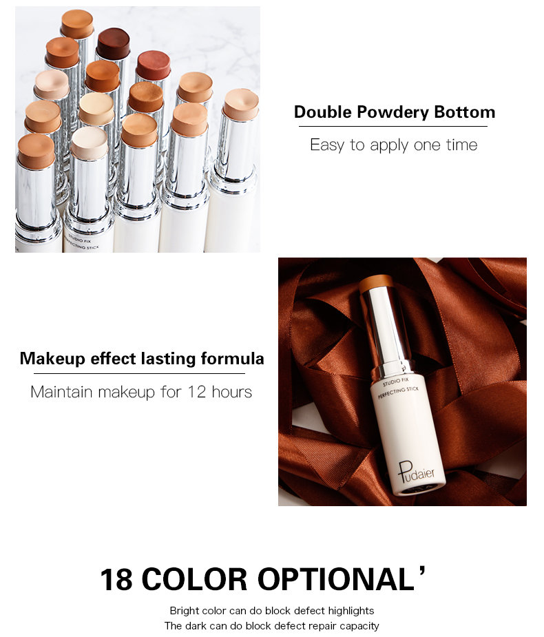 18 Colors Foundation Makeup Matte Full Coverage Concealer Stick Private Label Custom Logo OEM (3)